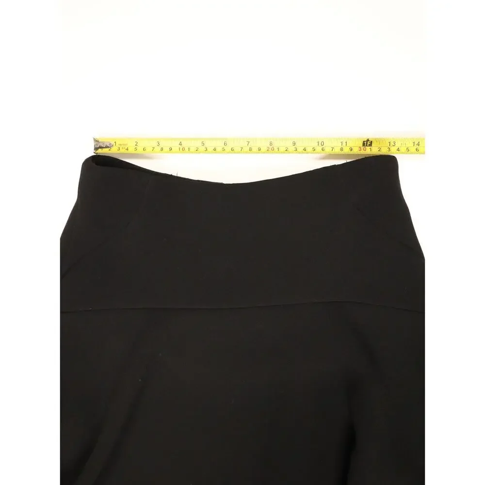 Diane von Furstenberg Black A-Line Skater Skirt Structured Size 6 Feminine